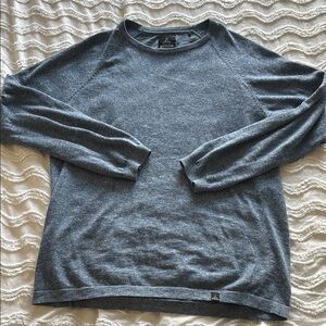 Prana Blue Crewneck Sweater Soft Cotton Blend